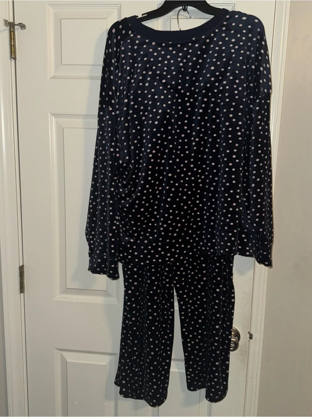 Nautica Navy with Light Pink Polka Dot Pajama Set